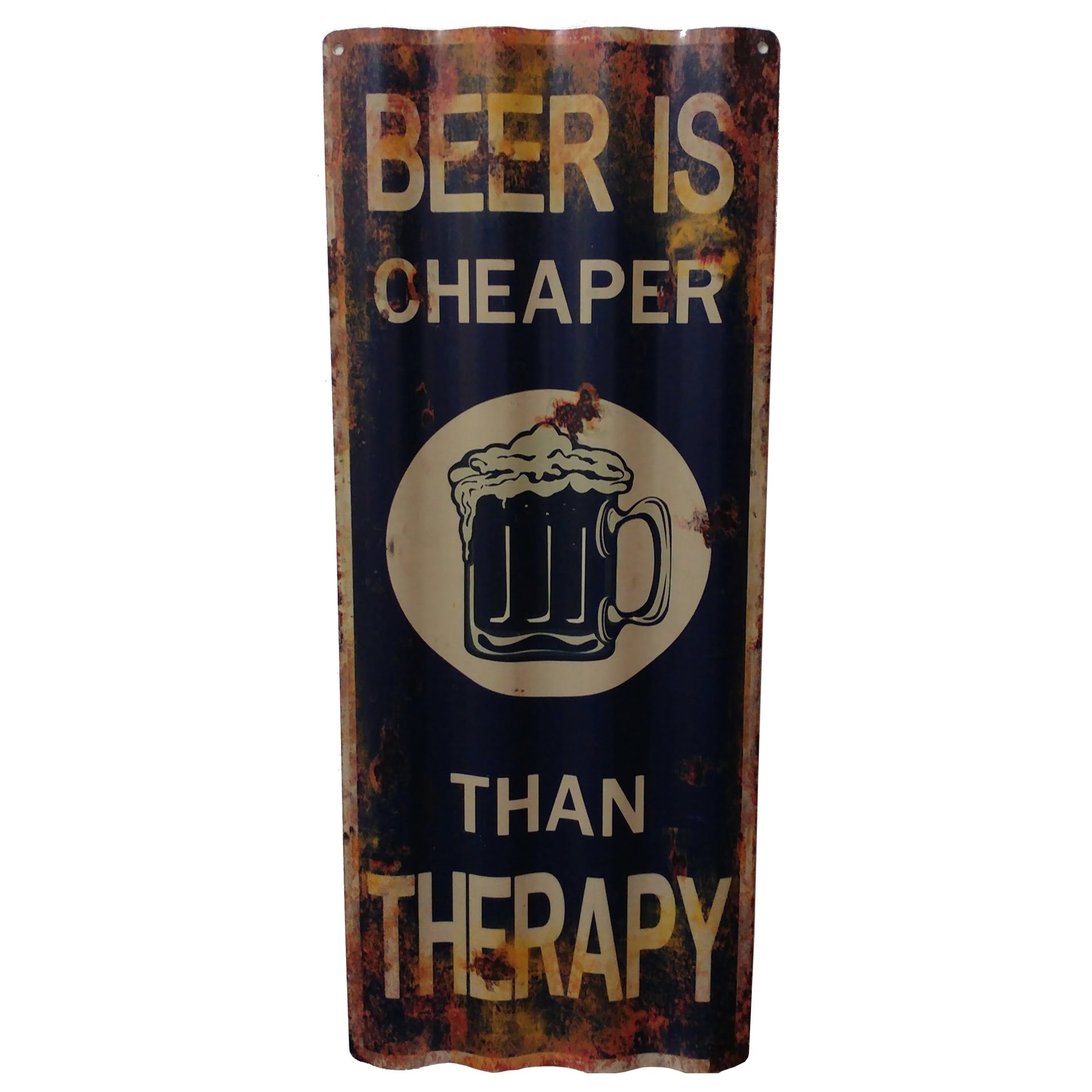 szyld retro metalowy reklamujący piwo