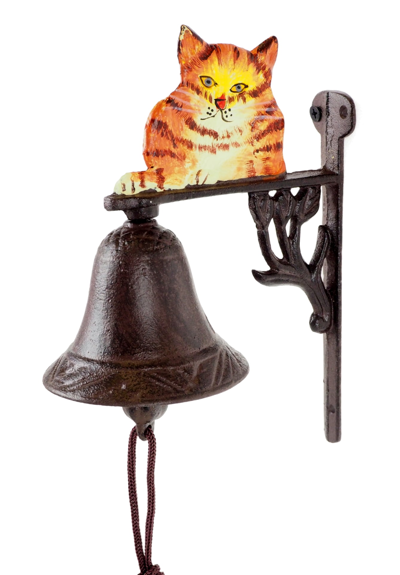żeliwny dzwonek i malowany kot